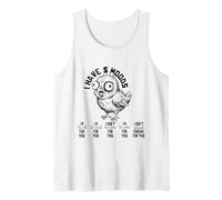 I Have 5 Moods Grumpy Angry Owl Humor for Men Women Tank Top