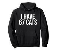 I Have 67 Cats Funny Six Seven Meme Cat Pullover Hoodie