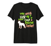 I Have A Boston Terrier Dog Lucky Shamrock St Patricks Premium T-Shirt