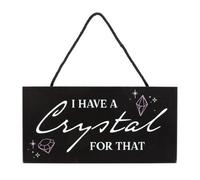 Have a Crystal for That Witchy Hanging Sign - Handcrafted Wood Decor for Witches, Mystics, and Crystal Lovers - Unique Wall Art for Home, Office, or Sacred Spaces