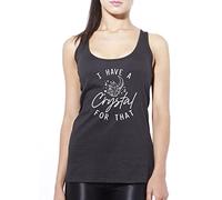 I Have a Crystal for That - Womens Vest Tank Top - Funny Therapy Quartz L Black