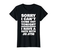 I Have A Date with Jiu Jitsu Saying Funny Jiu Jitsu Fighter Value Graphic T-Shirt, Women, Black, XL