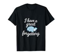I Have a Great Forgettery Cursive Brain & Eraser Print T-Shirt