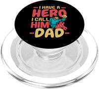I Have A Hero I Call Him Dad Best Daddy Ever Fathers Day PopSockets PopGrip for MagSafe