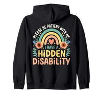 I Have a Hidden Disability Graphic Tee Shirts Men Women Kids Zip Hoodie