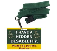 I Have a Hidden Disability, Please be Patient. Medical Access and Awareness Card and Lanyard. (1)