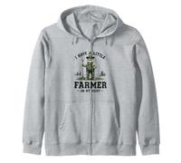 I Have A Little Farmer On My Farm Country Life Zip Hoodie