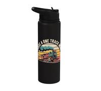 I Have A One Track Mind Funny Steam Train Railfan Stainless Steel Insulated Water Bottle