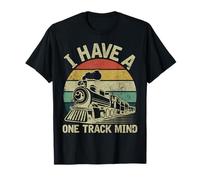 I Have A One Track Mind Retro Train Lover Locomotive Gifts T-Shirt
