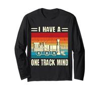 I Have A One Track Mind Retro Vintage Wagon Train Long Sleeve T-Shirt