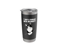 I Have a Problem with Authority - cat Stainless Steel Insulated Tumbler