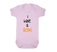 I Have A Soul Ginger Statement Baby Grow Vest, 0-3 Months, Pastel Pink