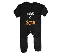 I Have A Soul Ginger Statement Baby Romper Jumpsuit with feet, 0-3 Months, Black