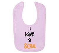 I Have A Soul Ginger Statement Cotton Baby bib - Pastel Pink