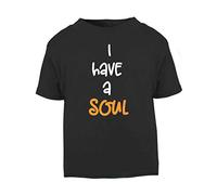 I Have A Soul Ginger Statement Short Sleeve Cotton Toddler t Shirt, 3-4 Years, Black