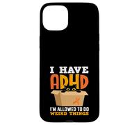 I Have ADHD Im Allowed To Do Weird Things Black Cat Funny Case for iPhone 15 Plus