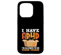 I Have ADHD Im Allowed To Do Weird Things Black Cat Funny Case for iPhone 15 Pro