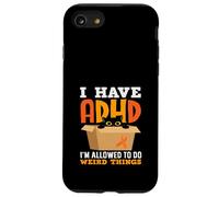 I Have ADHD Im Allowed To Do Weird Things Black Cat Funny Case for iPhone SE (2020) / 7/8