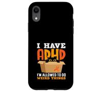 I Have ADHD Im Allowed To Do Weird Things Black Cat Funny Case for iPhone XR