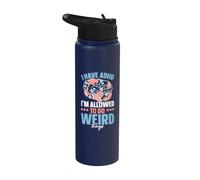 I Have ADHD I'm Allowed to Do Weird Things Nuerodiversity Stainless Steel Insulated Water Bottle
