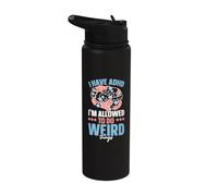 I Have ADHD I'm Allowed to Do Weird Things Nuerodiversity Stainless Steel Insulated Water Bottle