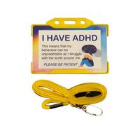 I Have ADHD Lanyard - Available in Seven Colours (Red)
