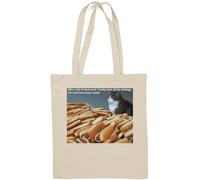 I have all the hotdogs but still empty inside funny meme cat Natural Cotton Tote Bag White