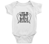 I Have an Angel in Heaven Call Her Grandma Baby Girls Short Sleeve Baby Rompers