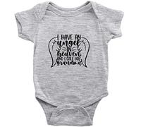 I Have an Angel in Heaven Call Her Grandma Baby Girls Short Sleeve Baby Rompers