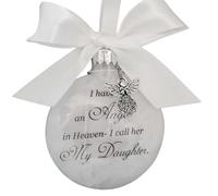 I Have An Angel In Heaven - Christmas Bauble Ornament - Christmas Memorial Baubles Sympathy Gift Mum, Dad Son, Daughter, Wife, Husband Hanging Decorations