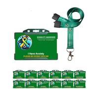 I Have Anxiety Awareness Badge & Printed Hidden Disability Lanyard World Symbol Uniting The World with Hidden Disabilities Quantum Leap