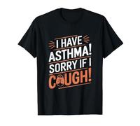 I Have Asthma Sorry If I Cough Statement Value Graphic T-Shirt, Men, Black, M