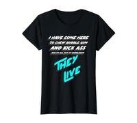 I Have Come Here to Chew Bubble Gum and Kick Ass and I'm All Value Graphic T-Shirt, Women, Black, L