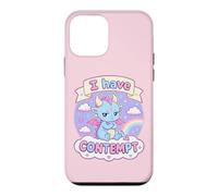 I Have Contempt Cute Kawaii Dragon Sarcastic Mood Art Pink Case for iPhone 12 mini