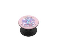 I Have Contempt Cute Kawaii Dragon Sarcastic Mood Art Pink PopSockets Adhesive PopGrip