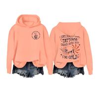 I Have Cool Tattoos Under Here But Im Cold Hoodie, Unisex I Have Really Cool Tattoos Under Here But Im Cold Pullover Hoodie Orange