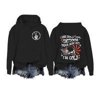 I Have Cool Tattoos Under Here But Im Cold Hoodie, Unisex I Have Really Cool Tattoos Under Here But Im Cold Pullover Hoodie Black