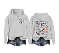 I Have Cool Tattoos Under Here But Im Cold Hoodie, Unisex I Have Really Cool Tattoos Under Here But Im Cold Pullover Hoodie Grey