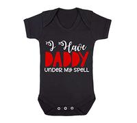 I Have Daddy Under My Spell Magic Statement Baby Grow Vest, 0-3 Months, Black