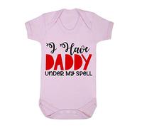 I Have Daddy Under My Spell Magic Statement Baby Grow Vest, 6-12 Months, Pastel Pink