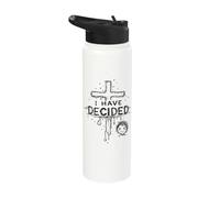 I Have Decided Christian with Cross Baptism Faith Stainless Steel Insulated Water Bottle