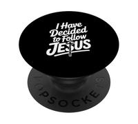 I Have Decided To Follow Jesus Inspirational Faith PopSockets Adhesive PopGrip