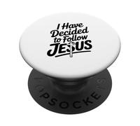 I Have Decided To Follow Jesus Inspirational Faith PopSockets Adhesive PopGrip