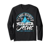 I Have Decided to Follow Jesus Shirt 2025 Baptized Baptism Long Sleeve T-Shirt