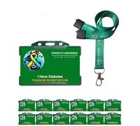 I Have Diabetes Awareness Badge & Printed Hidden Disability Lanyard World Symbol Uniting The World with Hidden Disabilities Quantum Leap