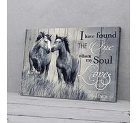 I Have Found You Running Horse Couple Canvas Wall Art