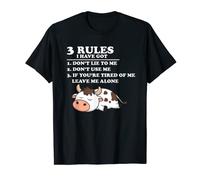 I Have Got 3 Rules I Don't Lie To Me Cow Christmas T-Shirt