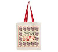 I have got the hots for Chris Whitty Cotton Shopping Bag Birthday Gift Shoulder Bag Tote Bag (Red Handle)