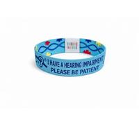 I have hearing impairment Medical Alert Elastic Wrist Band hidden disability