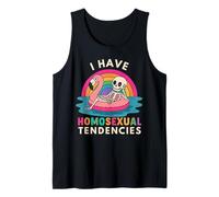 I Have Homosexual Tendencies Funny Skeleton LGBTQ Summer Tank Top